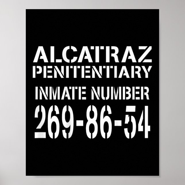 Alcatraz-fängelset Funny Prisoner Costume Hallowee Poster (Framsidan)