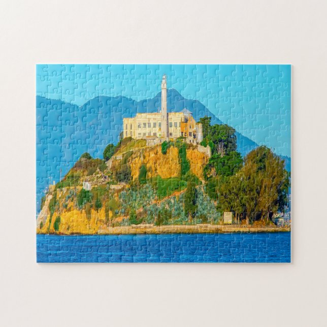 Alcatraz-fängelset Kalifornien Pussel (Horisontell)