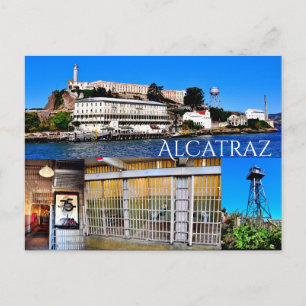 ALCATRAZ ISLAND SAN FRANCISCO CALIFORNIA POSTCARD VYKORT