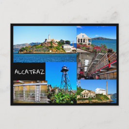ALCATRAZ ISLAND SAN FRANCISCO CALIFORNIA POSTCARD VYKORT