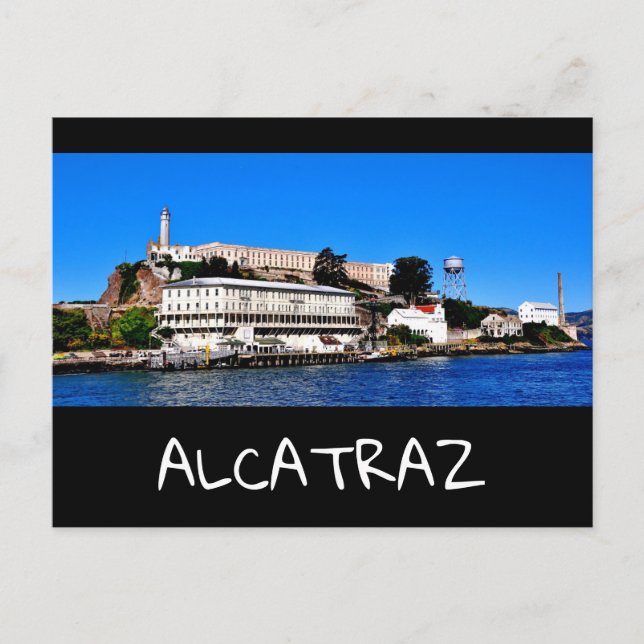 ALCATRAZ ISLAND SAN FRANCISCO CALIFORNIA POSTCARD VYKORT (Framsida)
