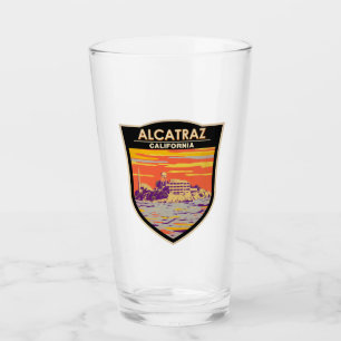 Alcatraz Island San Francisco Travel Art Vintage Glaskopp