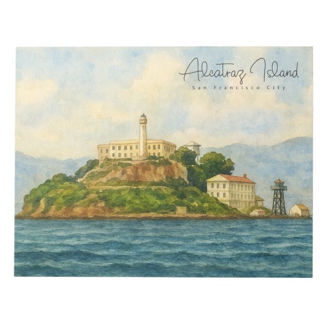 Alcatraz Island – sevärdhet i San Francisco Anteckningsblock (Framsida)