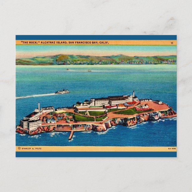 Alcatraz Island vykort (Framsida)
