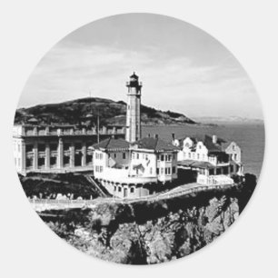 Alcatraz öfyr runt klistermärke