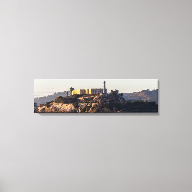 Alcatraz-ön i Sunset Panoramic Canvas (Framsida)