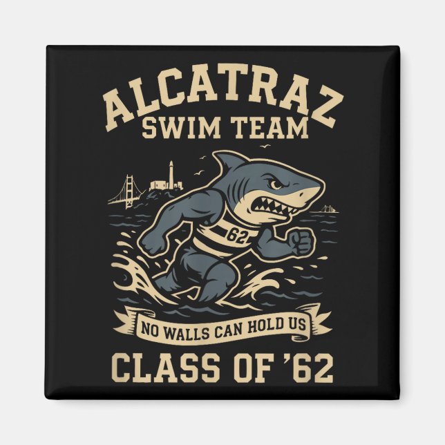 Alcatraz Penitentiary Swim Team  Magnet (Framsidan)