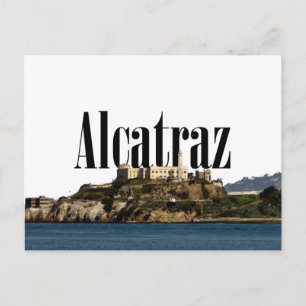 Alcatraz Postcard med Alcatraz i Himlar Vykort