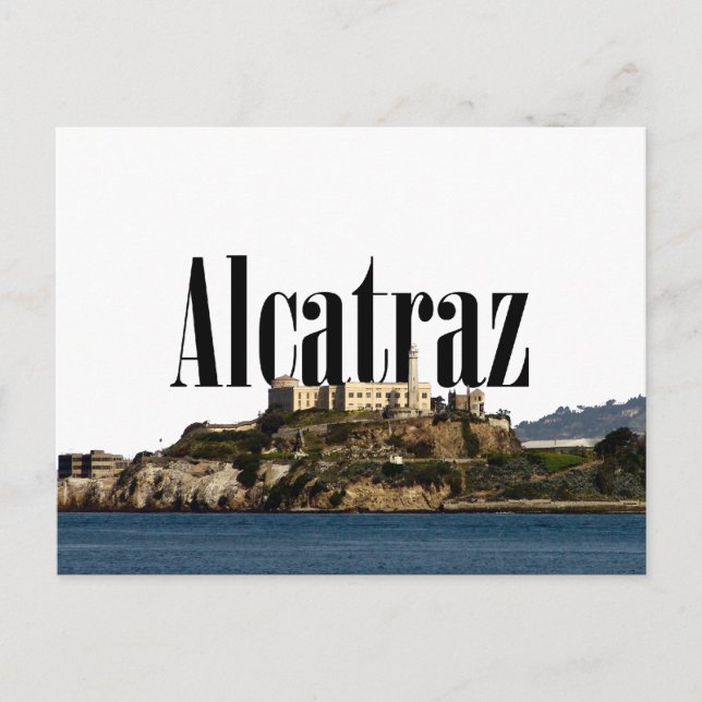 Alcatraz Postcard med Alcatraz i Himlar Vykort (Framsida)