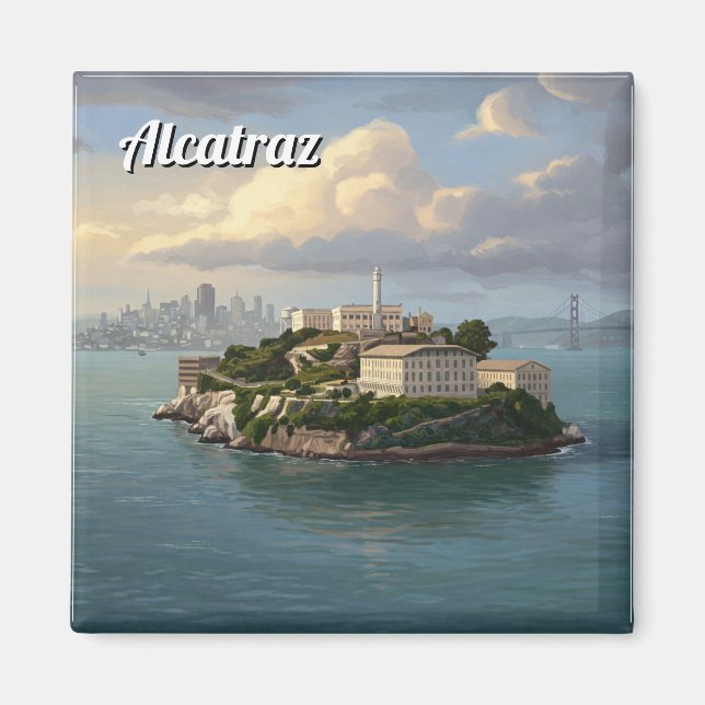 Alcatraz San Francisco Travel Magnet (Framsidan)