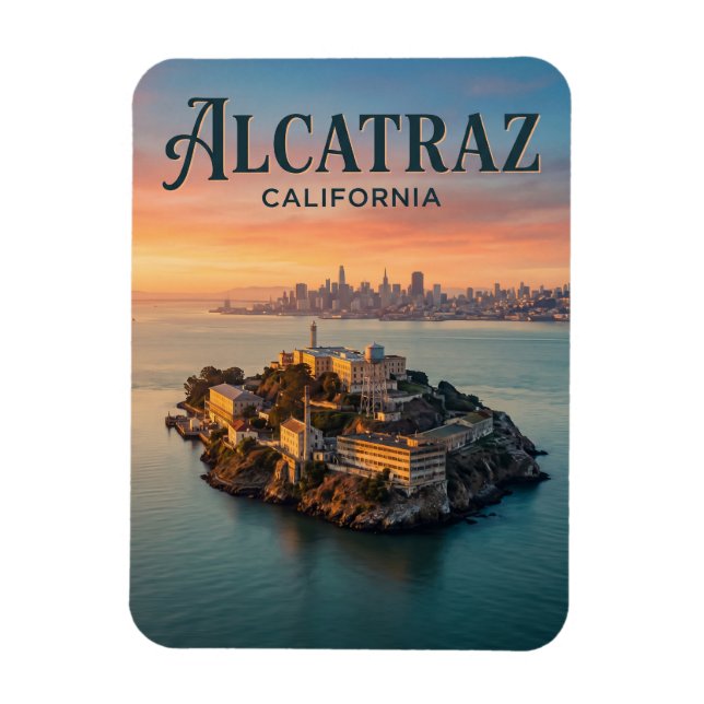 Alcatrazön Kalifornien Magnet (Vertikal)