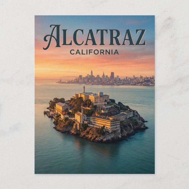 Alcatrazön Kalifornien Vykort (Framsida)