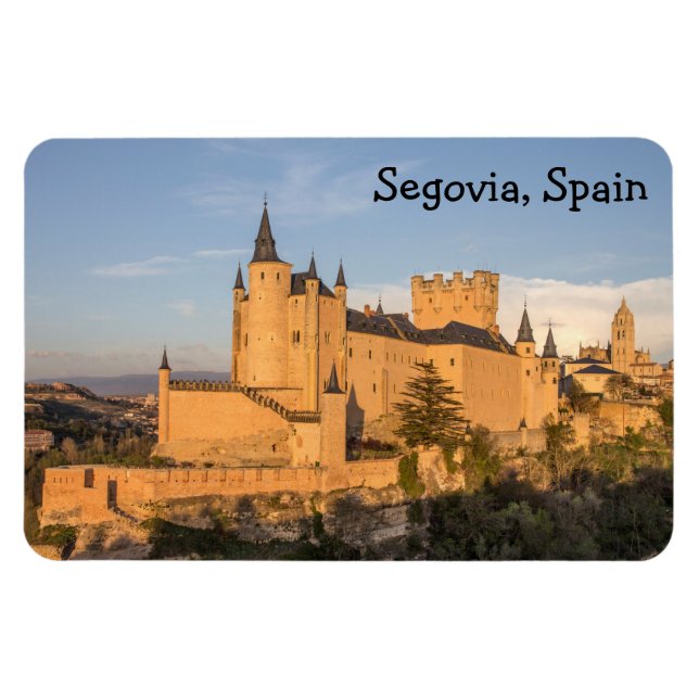 Alcazar i Segovia, Spanien Premium Flexi Magnet (Horisontell)