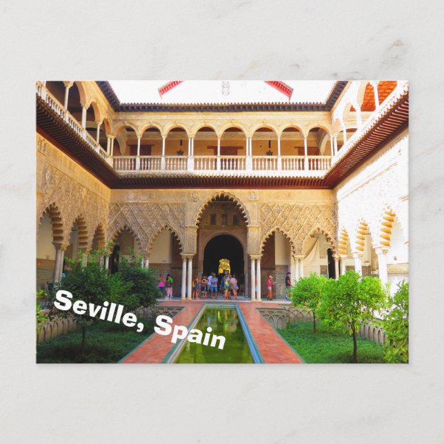 Alcazar i Sevilla, Spanien Vykort (Framsida)