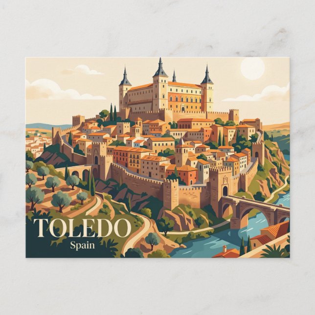 Alcazar i Toledo Spanien Vykort (Framsida)