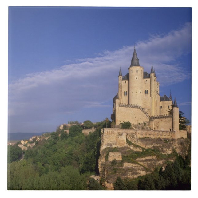 Alcazar, Segovia, Kastilien och León, Spanien Kakelplatta (Framsidan)