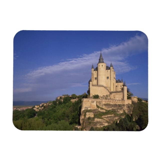 Alcazar, Segovia, Kastilien och Leon, Spanien Magnet (Horisontell)