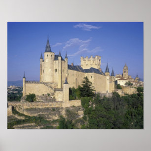 Alcazar, Segovia, Kastilien och León, Spanien Poster