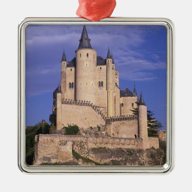 Alcazar, Segovia, Kastilien och Leon, Spanien, Une Julgransprydnad Metall (Framsidan)