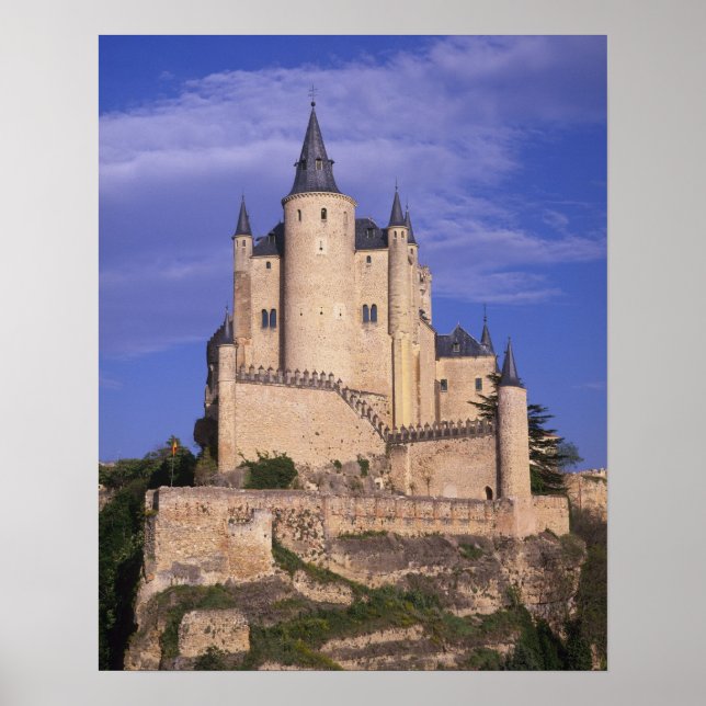 Alcazar, Segovia, Kastilien och Leon, Spanien, Une Poster (Framsidan)