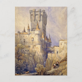 Alcazar, Segovia, Spanien, målning Vykort