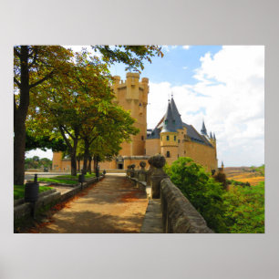 Alcazar (slott) i Segovia, Spanien - Poster