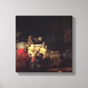 Alcestis offrar hon själv för att spara henne canvastryck