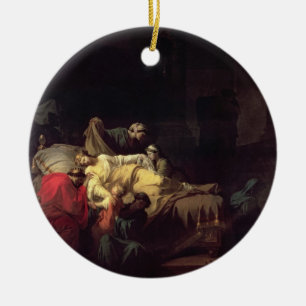 Alcestis offrar hon själv för att spara henne julgransprydnad keramik