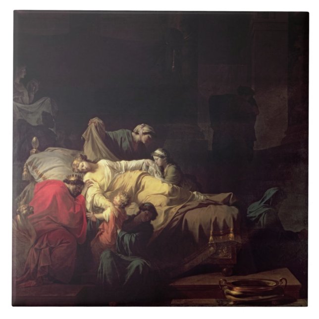 Alcestis offrar hon själv för att spara henne kakelplatta (Framsidan)