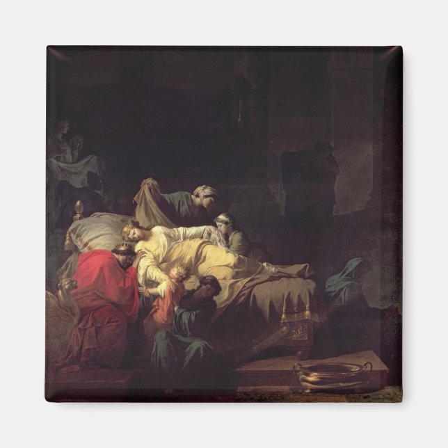 Alcestis offrar sig själv för spara av make Ad Magnet (Framsidan)