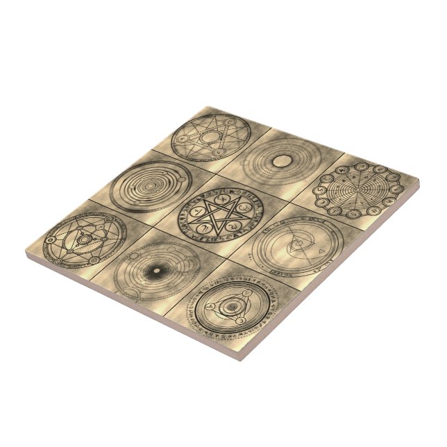 Alchemic Helig Geometry Inslag | Kakelplatta (Sidan)