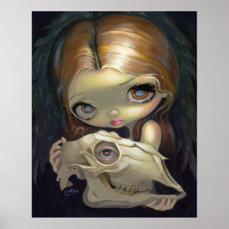 Alchemical Angel 1 ART PRINT gothic skalle lowbrow Poster