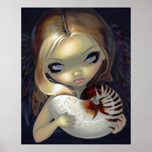 Alchemical Angel 2 ART PRINT gothic fairy nautilus Poster (Framsidan)