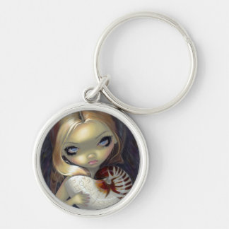 "Alchemical ängel II" Keychain Rund Silverfärgad Nyckelring