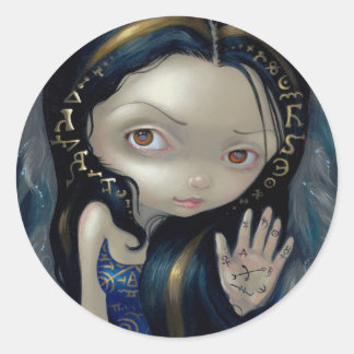 "Alchemical Angel V"-fästare Runt Klistermärke