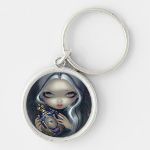 "Alchemical ängeldropp" Keychain Rund Silverfärgad Nyckelring