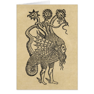 Alchemical drake hälsningskort