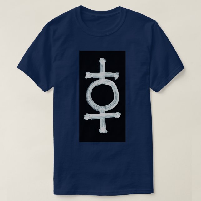 Alchemical Symbols Hematite Inverterad T Shirt (Design framsida)