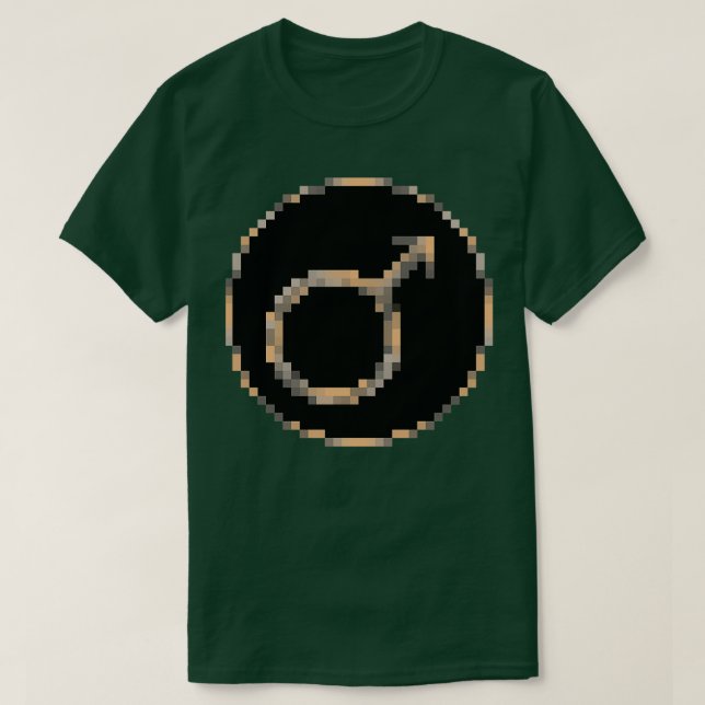 Alchemical Symbols Järn Pixel T Shirt (Design framsida)