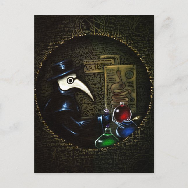 "Alchemismens hämndkort" Vykort (Framsida)