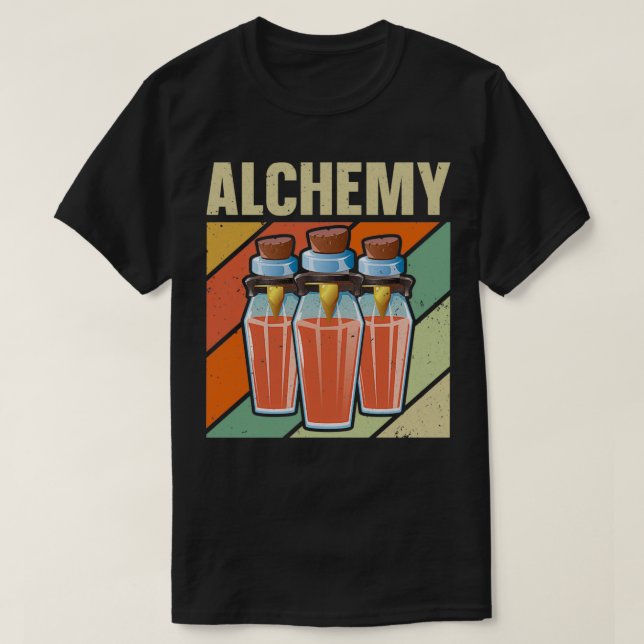 Alchemist Alchemy Potion Chemistry T Shirt (Design framsida)