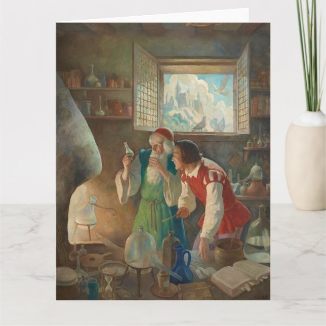 Alchemist, c. 1937 ingiven av N.C. Wyeth Kort (Framsida)