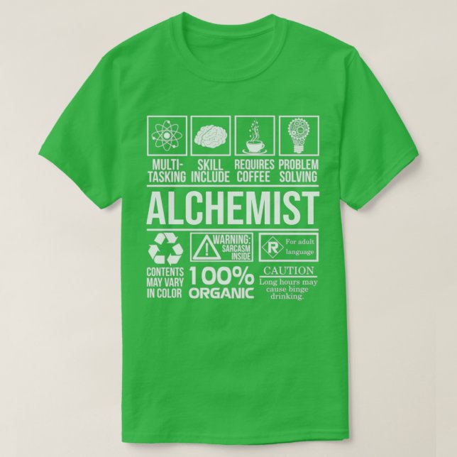 Alchemist Chemicker Science T Shirt (Design framsida)