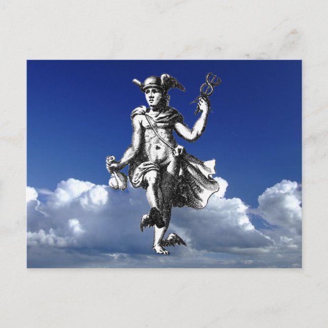 Alchemist Hermes Trismegistus Thrice Underbarare Vykort (Framsida)