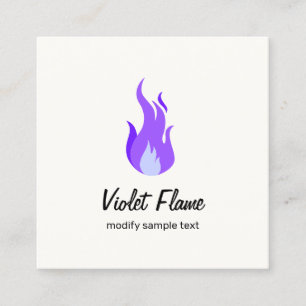 Alchemist Violet Flame Andlig Healer Fyrkantigt Visitkort