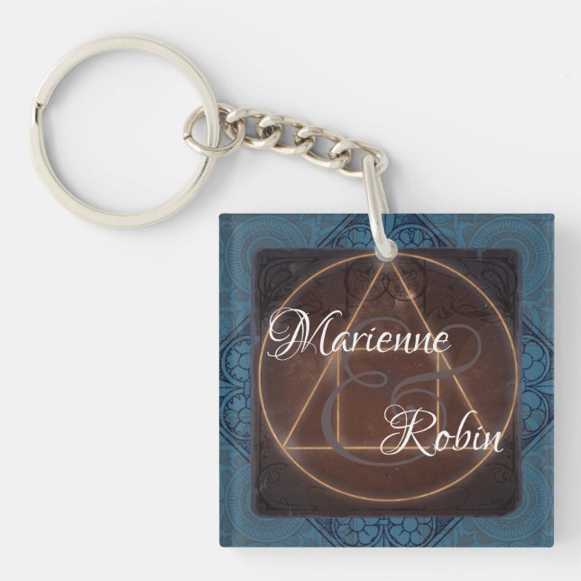 Alchemistens bröllop-esoteriska mystiska monogram (Framsidan)