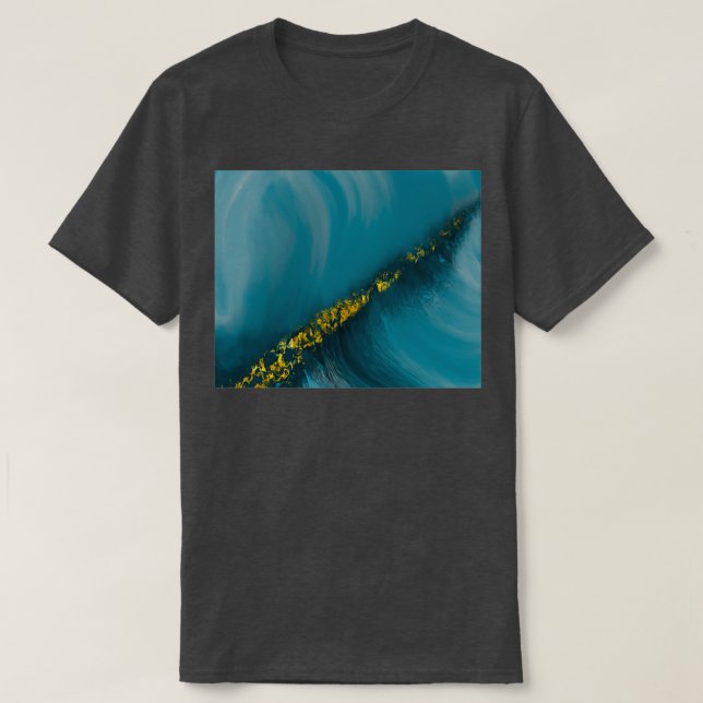 Alchemy abstrakt dam blue t shirt (Design framsida)