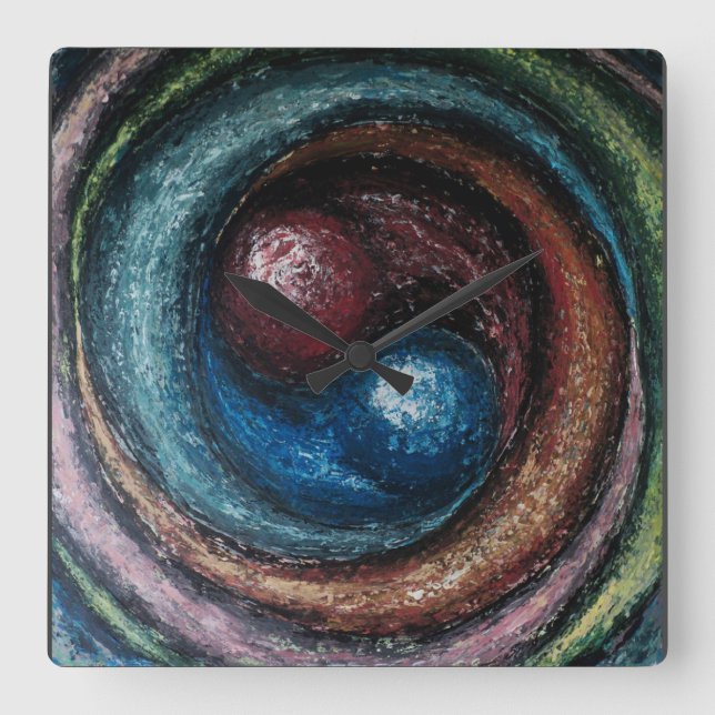 "Alchemy" av Ramona Dumitrescu Fyrkantig Klocka (Framsida)