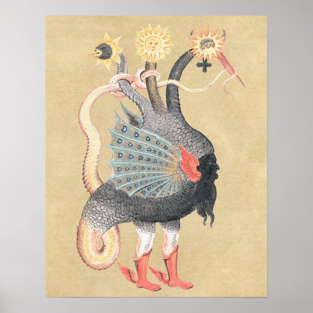 Alchemy Dragon Magic Symbol Poster (Framsidan)