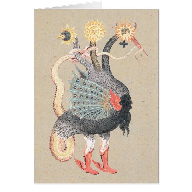 Alchemy Dragon Symbol Card Hälsningskort (Framsidan)